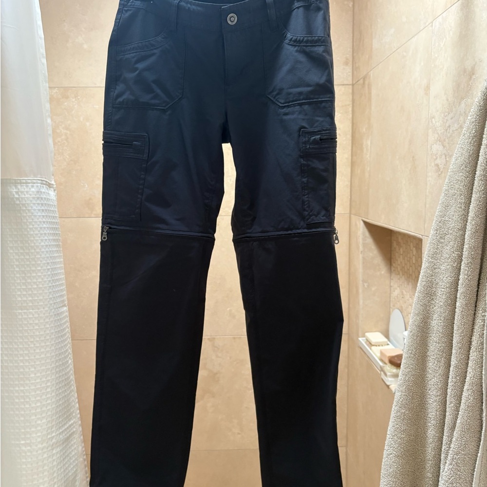 Kuhl women's Black Convertible Zip-Off active pants